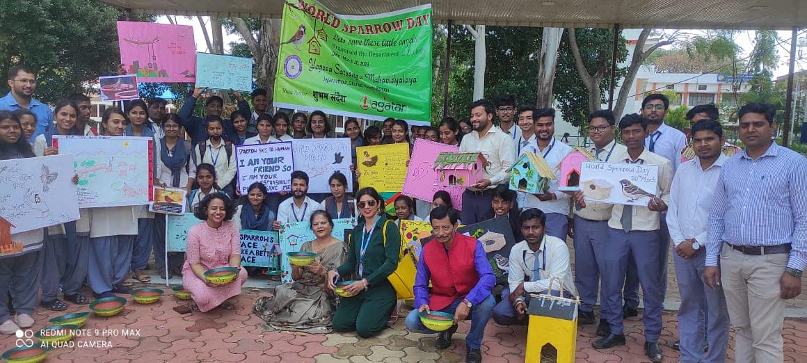 The Department of Zoology celebrated World Sparrow Day to raise awareness about the plight of the sparrows and the need to protect them.