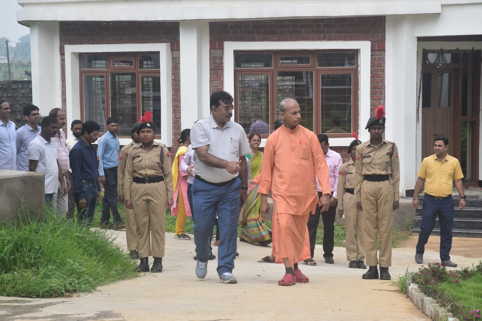 Saplings were planted in Yogoda Satsanga Mahavidyalaya premises with the help of Swami Suddhananda Giri and Swami Nischalananda  Giri.
