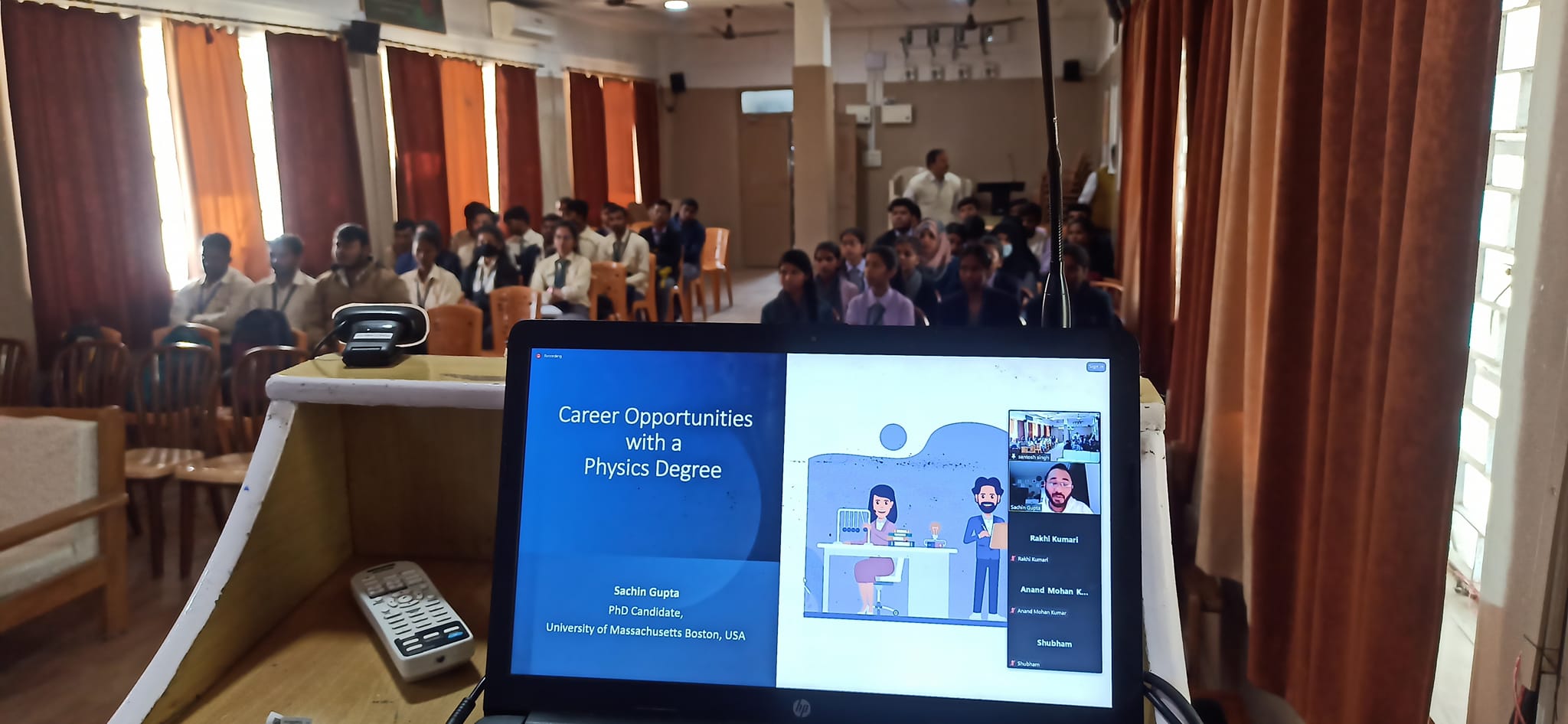 On November 29,2023 the Department of Physics at YSM, in collaboration with the Department of Physics at Marwari College Ranchi, organized an awareness session for B.Sc. Physics students.