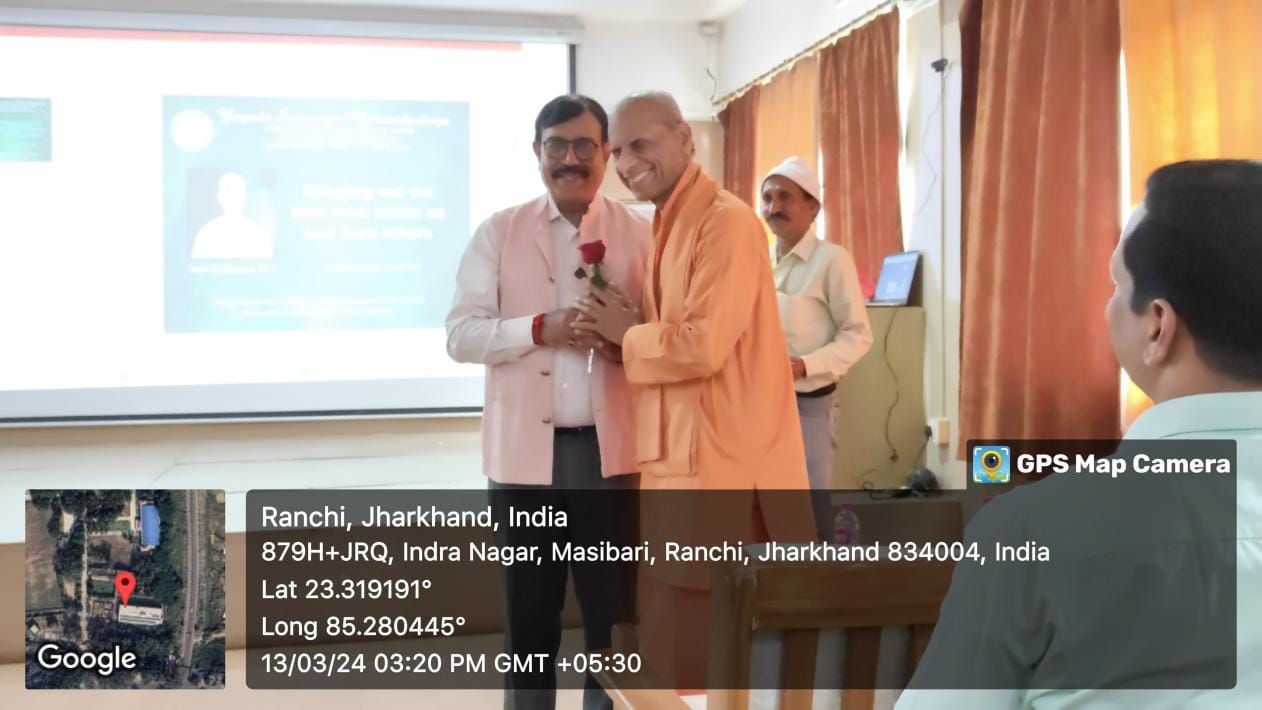 The IQAC organized a talk on the theme *Bringing out the best from within us and from others* as part of the Gyanodaya Lecture Series.