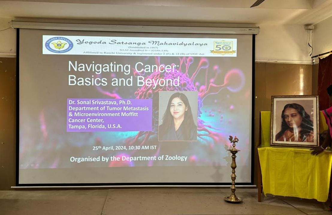 The Department of Zoology organized an expert talk titled  * Navigating Cancer: Basics & Beyond *