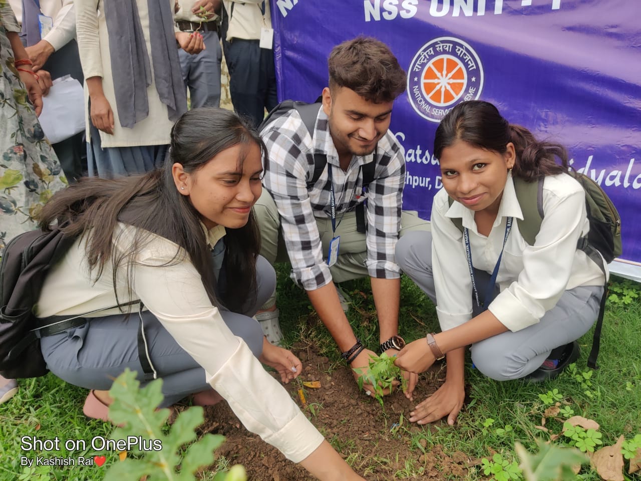 As part of the Van Mahotsav celebrations, on July 6, 2024, NSS Unit I organized a tree plantation drive with a poignant theme, *Ek Paudha Maa Ke Naam*.