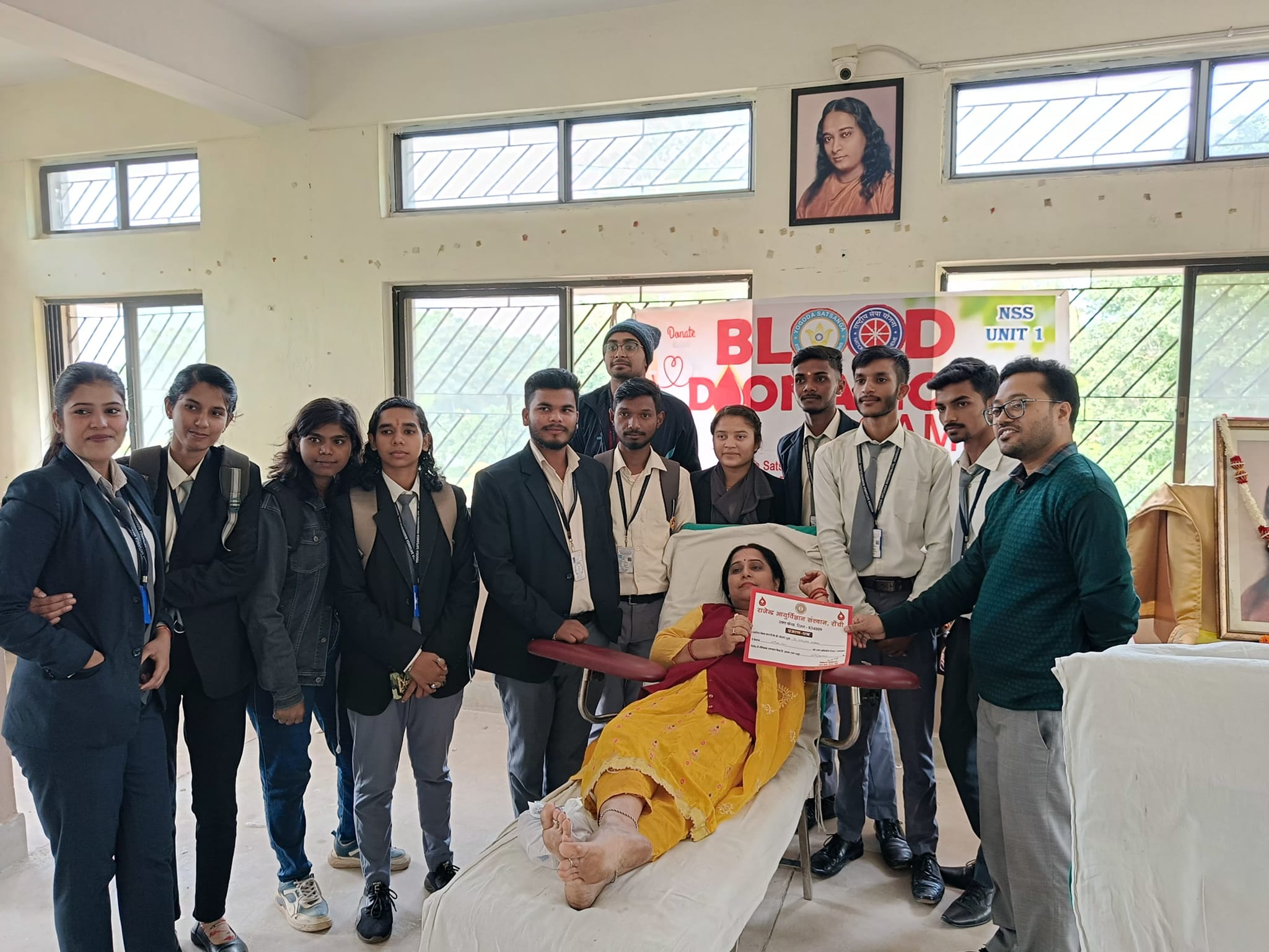Blood Donation Camp Organized on 23 November 2024, by National Service Scheme Unit I and National Cadet Corps (NCC) at YSM.
