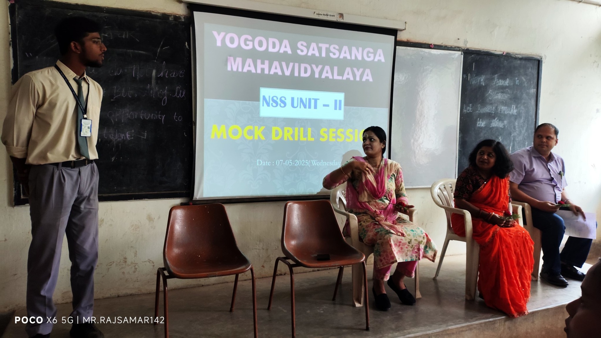 Ranchi: A successful *Mock Drill on Disaster Management* was organized by *NSS Unit 2 at Yogoda Satsanga Mahavidyalaya.*