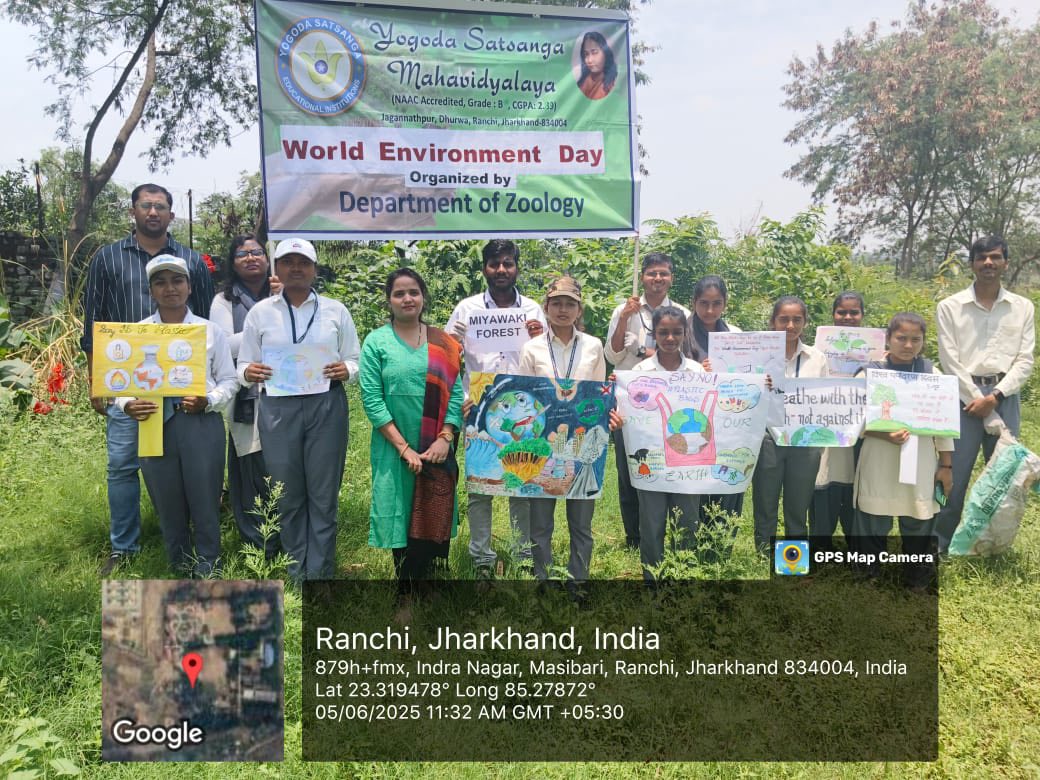 Under the aegis of IQAC, the *Department of Zoology* successfully organized a hybrid mode celebration of *World Environment Day* on 5th June 2025 *to raise awareness* about environmental protection and sustainability. 