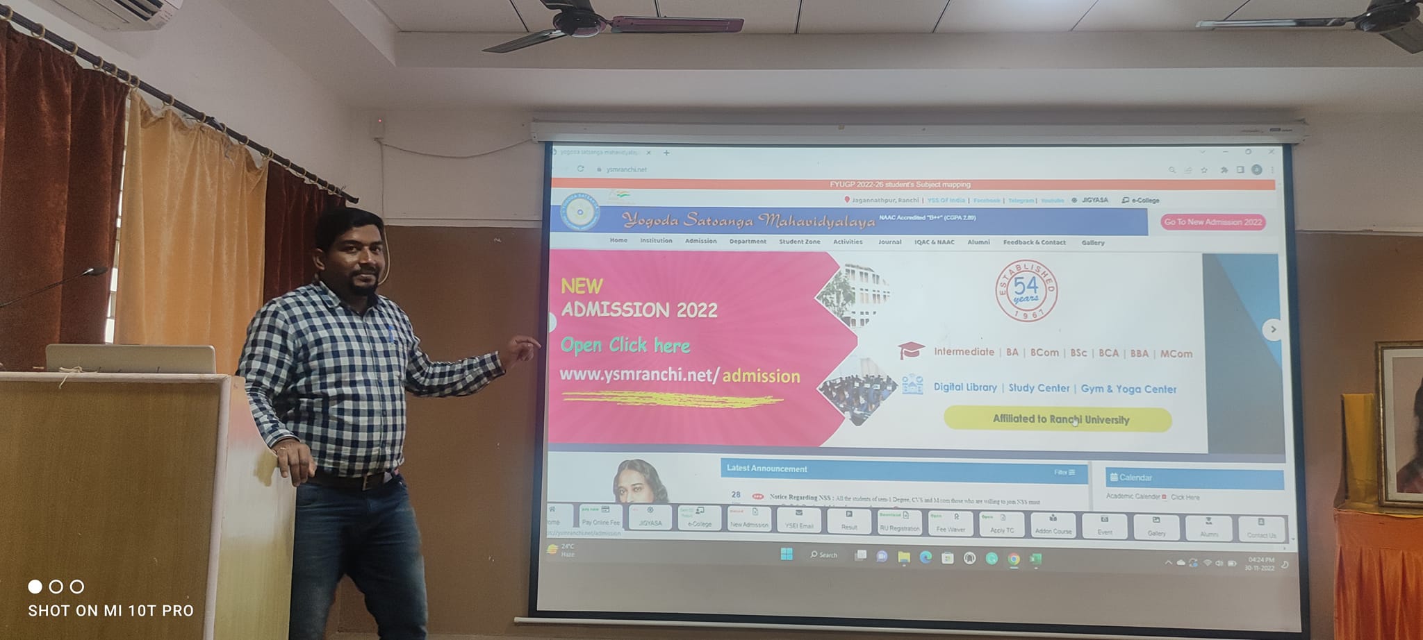 JIGYASA, an initiative of the IT Cell,has been made live on the e-college portal of the Mahavidyalaya today.
